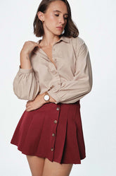 GATHERED SLEEVE SHIRT